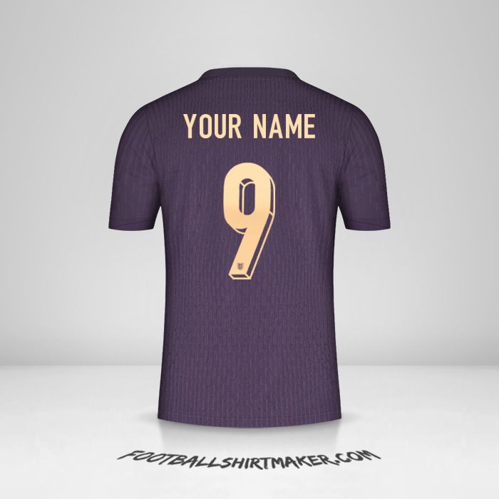 England 2024 II jersey number 9 your name