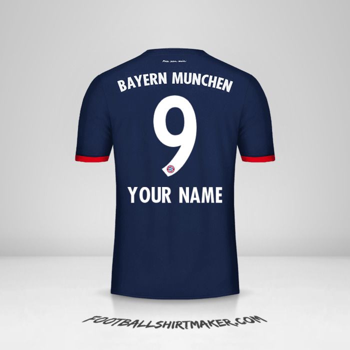 FC Bayern Munchen 2017/18 II jersey number 9 your name
