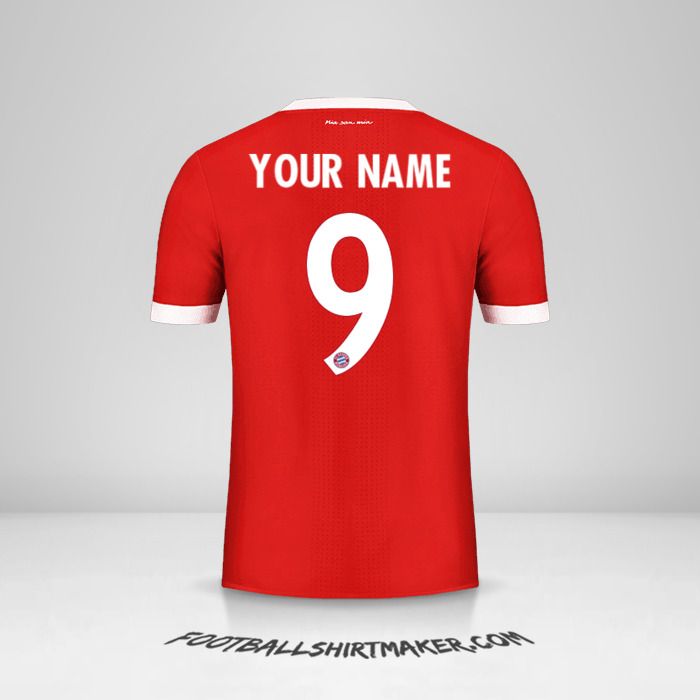 FC Bayern Munchen 2017/18 Cup jersey number 9 your name