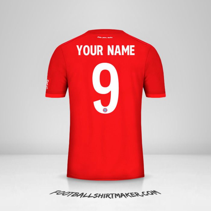 FC Bayern Munchen 2019/20 Cup jersey number 9 your name