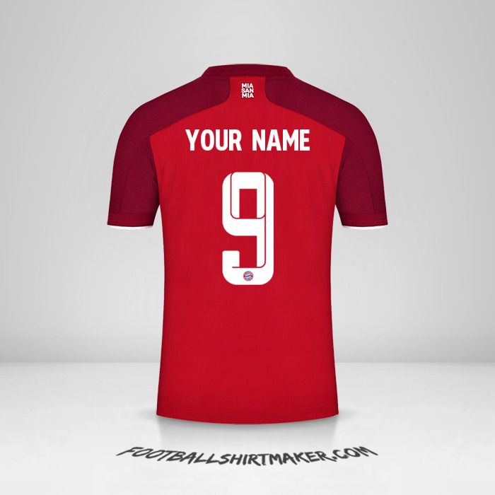FC Bayern Munchen 2021/2022 Cup jersey number 9 your name