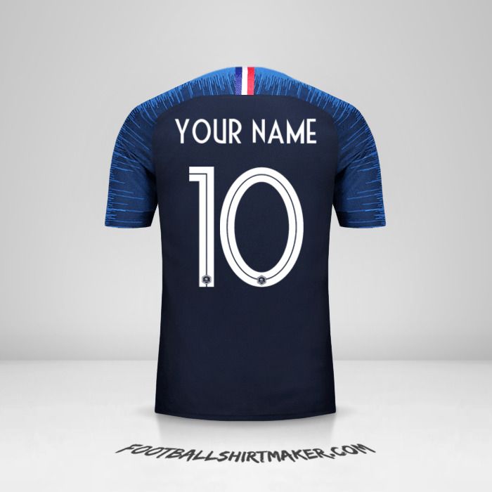 France 2018 custom jersey with your Name