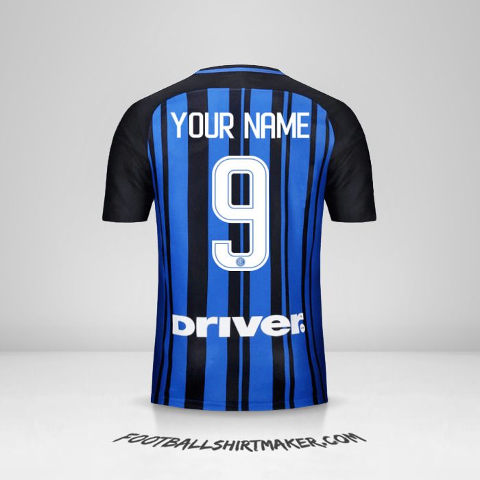Inter 2017/18 jersey number 9 your name