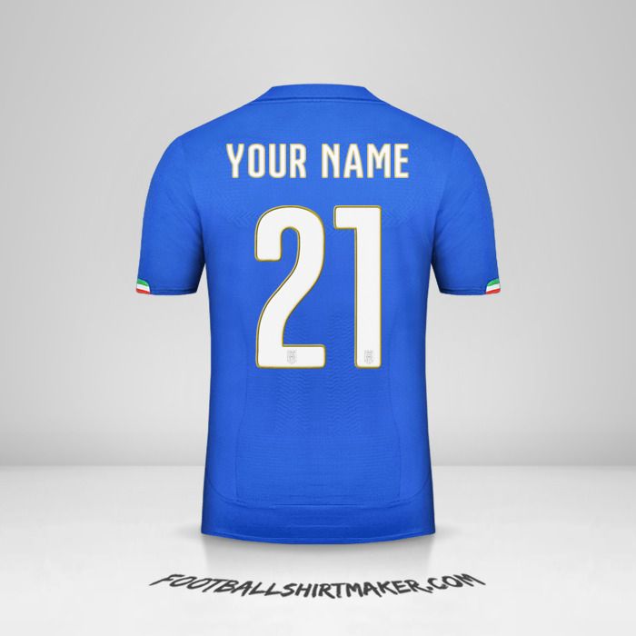 Italy 2014 jersey number 21 your name