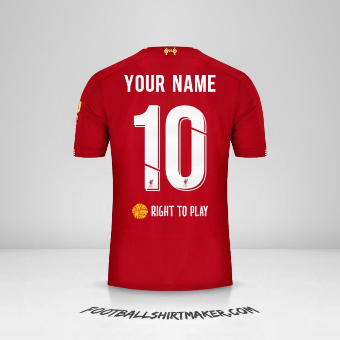 Liverpool FC 2019/20 Cup jersey number 10 your name