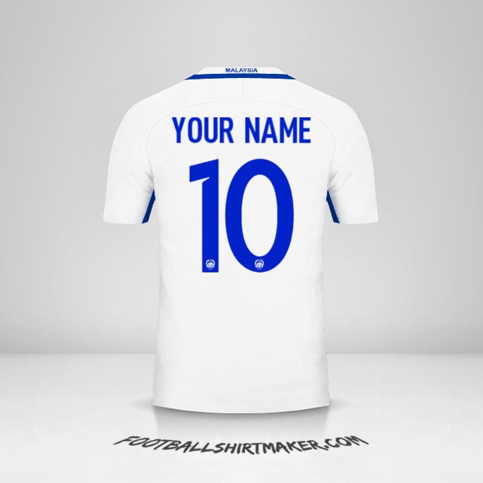 Malaysia 2016/17 II jersey number 10 your name