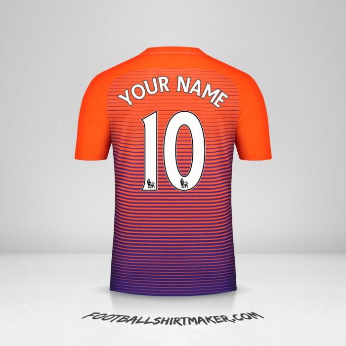 Manchester City 2016/17 III jersey number 10 your name