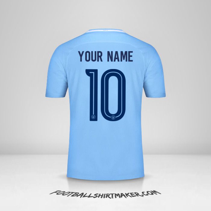 Manchester City 2017/18 Cup jersey number 10 your name