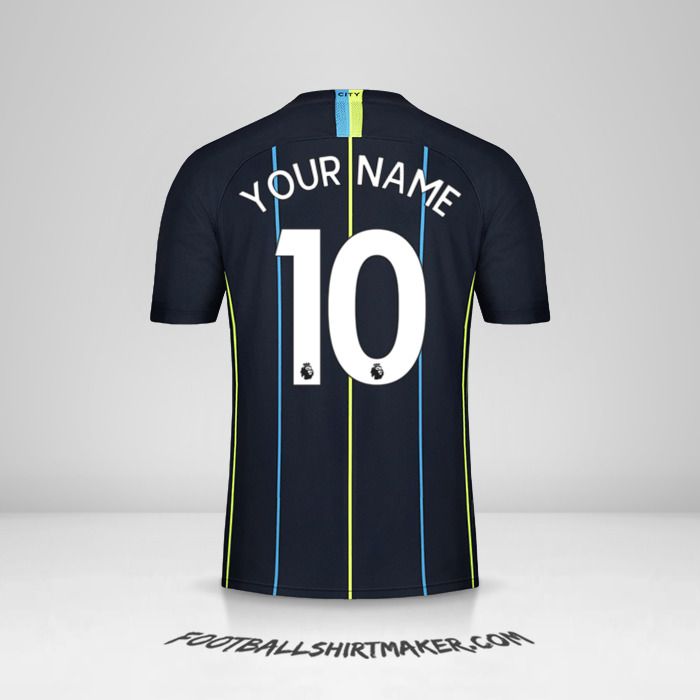 Manchester City 2018/19 II jersey number 10 your name