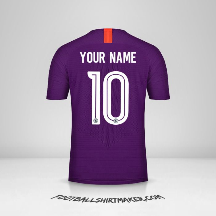 Manchester City 2018/19 Cup III jersey number 10 your name
