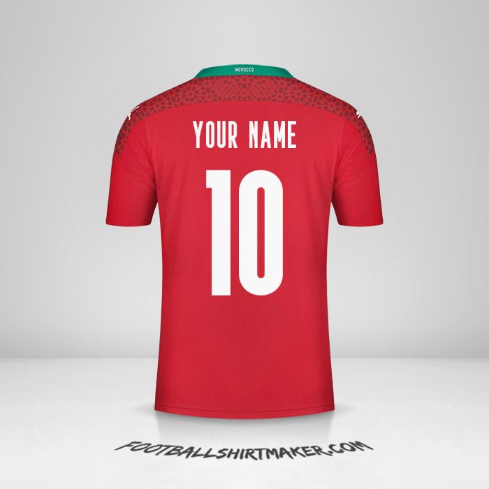 Morocco 2020/2021 jersey number 10 your name