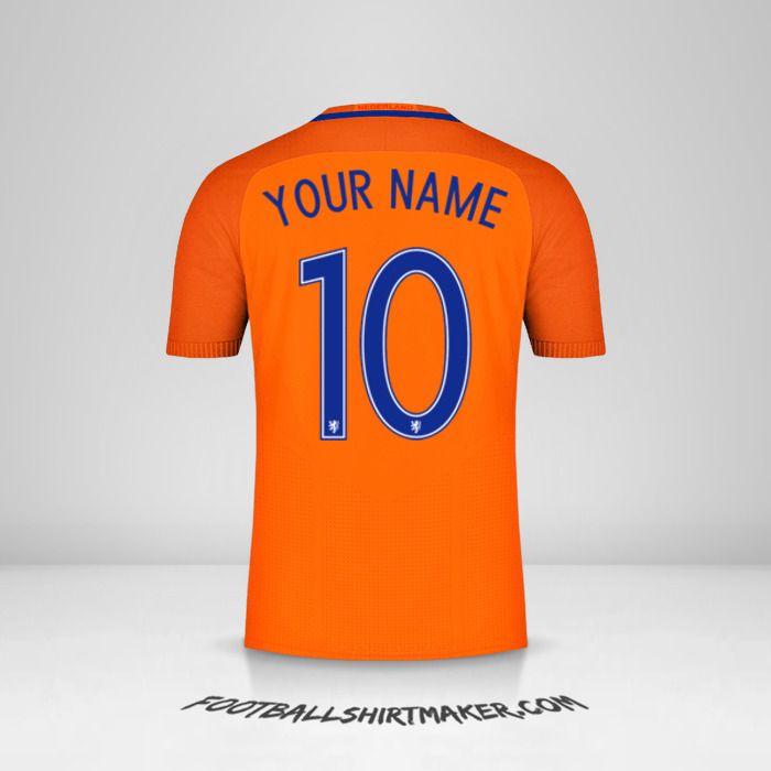 Netherlands 2016 jersey number 10 your name