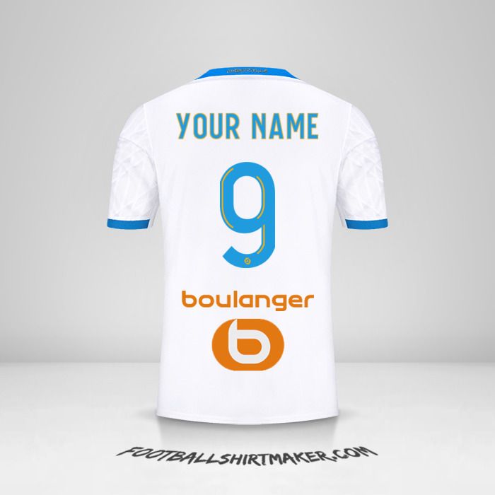 Olympique de Marseille 2020/21 jersey number 9 your name