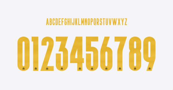 Font Olympique De Marseille Jersey 2023 2024 Cup Names Letters Numbers Nameset Preview 01 4586