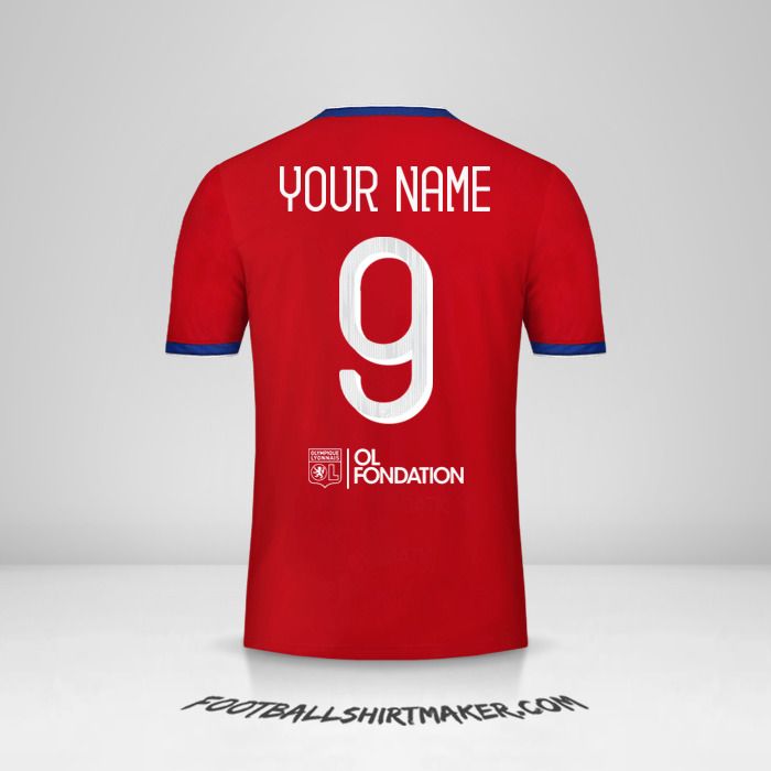 Olympique Lyon 2019/20 Cup III jersey number 9 your name