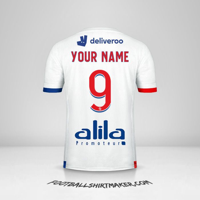 Olympique Lyon 2020/21 jersey number 9 your name