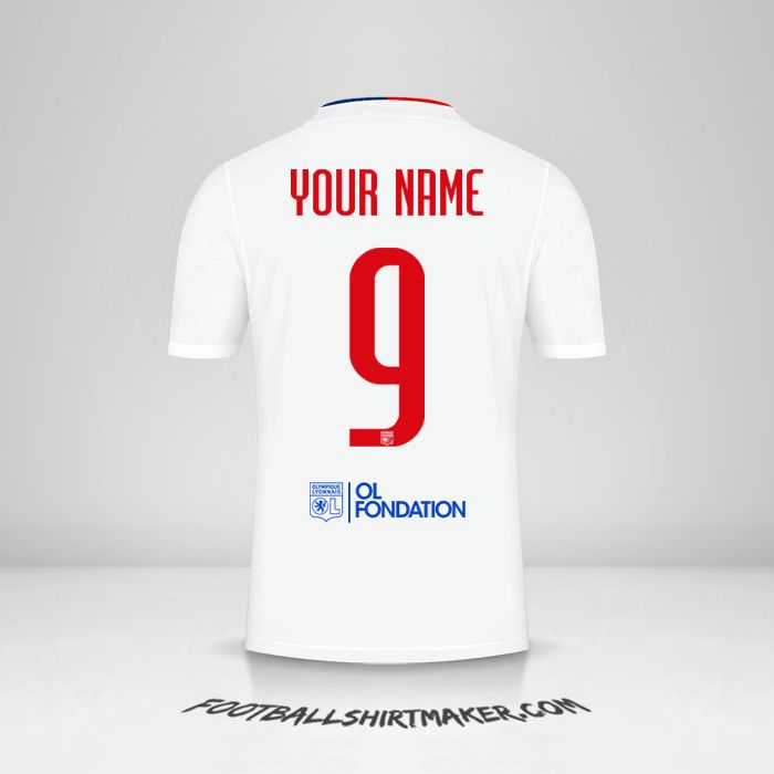 Olympique Lyon 2021/2022 UEL jersey number 9 your name