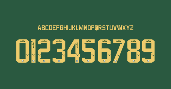Font Palmeiras Jersey 2024 Names Letters Numbers Nameset Preview 04 4568