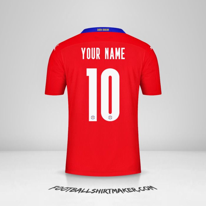 Paraguay 2020/2021 jersey number 10 your name
