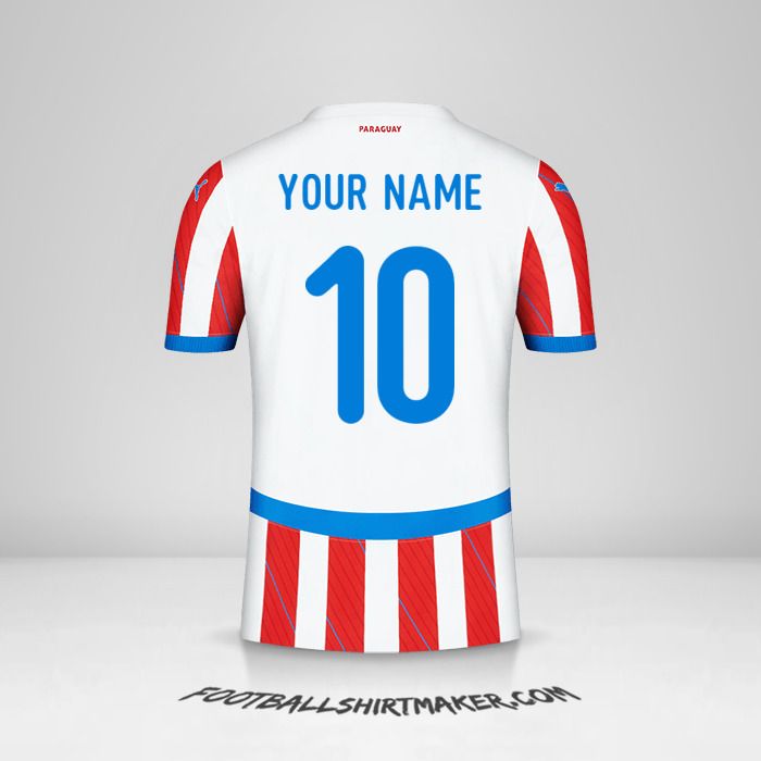 Paraguay 2024 jersey number 10 your name