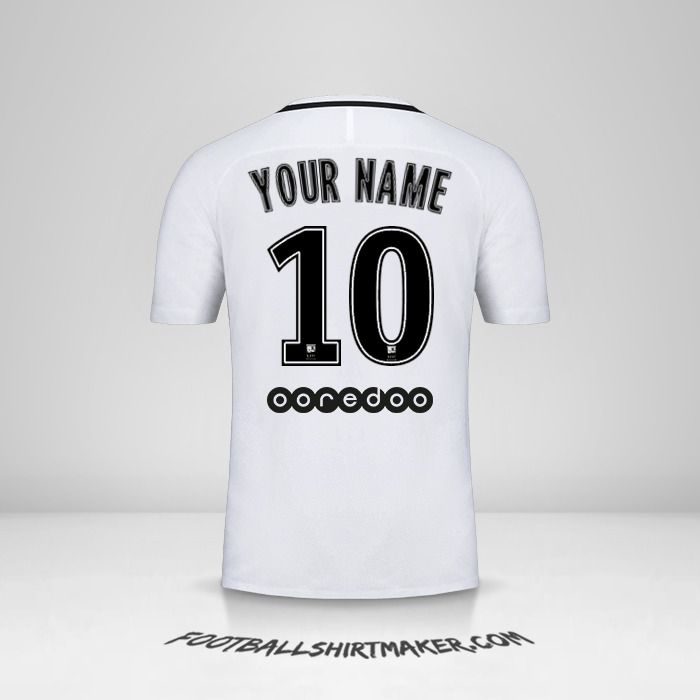 Paris Saint Germain 2016/17 III jersey number 10 your name