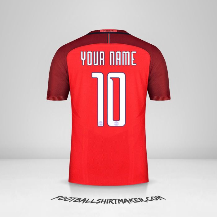 Paris Saint Germain 2016/17 Cup II jersey number 10 your name