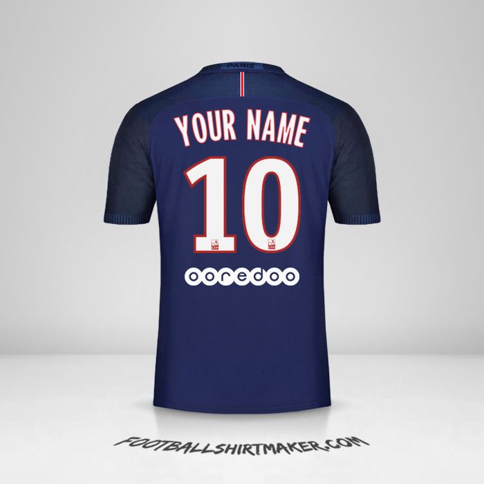 Paris Saint Germain 2016/17 jersey number 10 your name