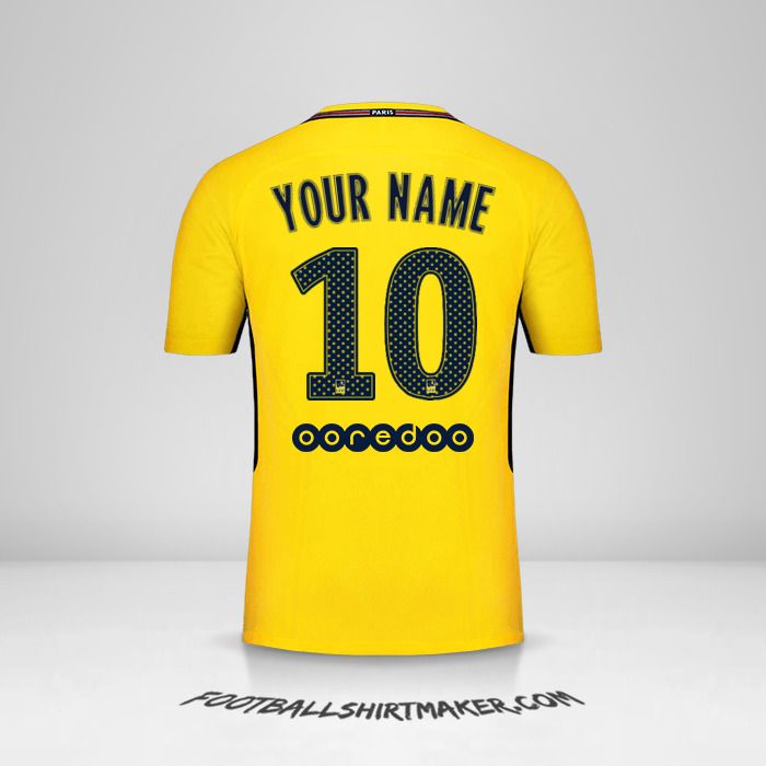 Paris Saint Germain 2017/18 II jersey number 10 your name