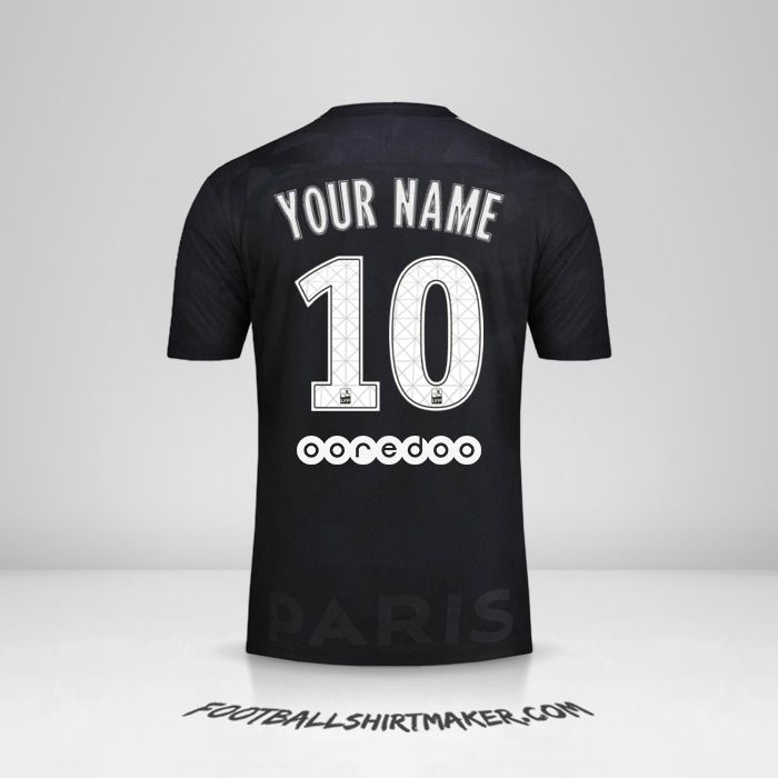 Paris Saint Germain 2017/18 III jersey number 10 your name