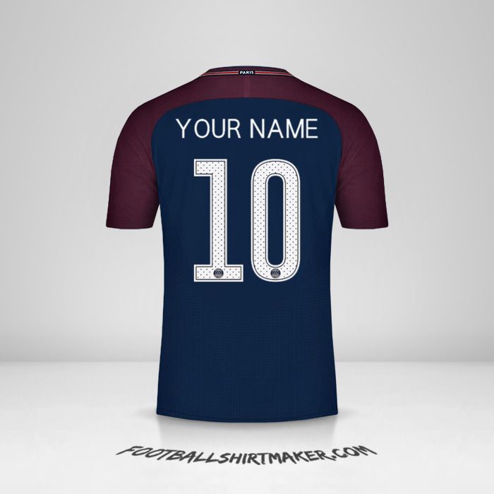 Paris Saint Germain 2017/18 Cup jersey number 10 your name