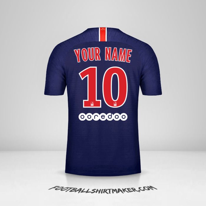 Paris Saint Germain 2018/19 jersey number 10 your name