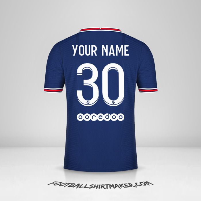Paris Saint Germain 2021/2022 jersey number 30 your name