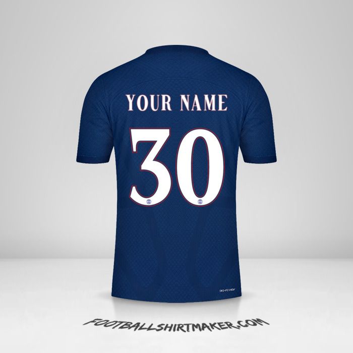 Paris Saint Germain 2022/2023 Cup jersey number 30 your name