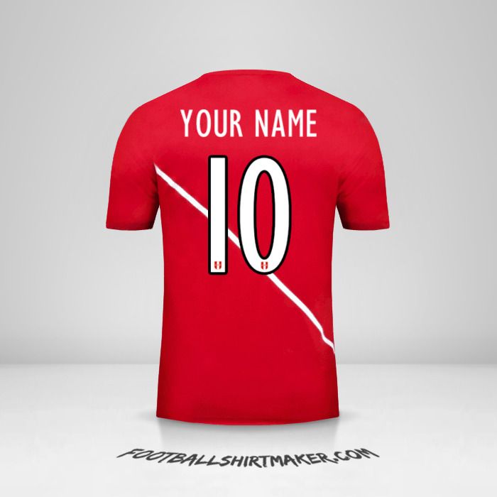 Peru 2015/16 II jersey number 10 your name