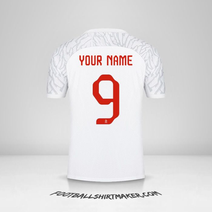 Poland 2022 jersey number 9 your name