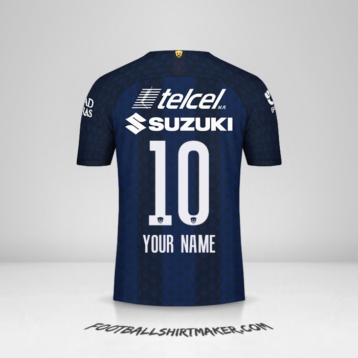 Pumas UNAM 2019/20 II jersey number 10 your name