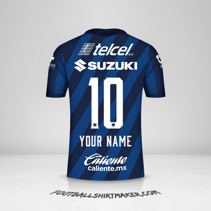 Pumas UNAM 2020/21 II jersey number 10 your name