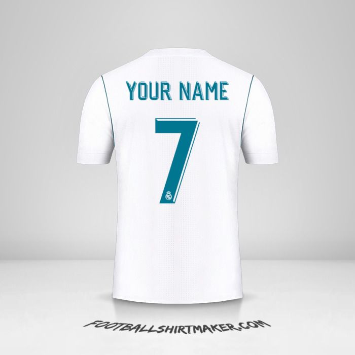Real Madrid CF 2017/18 Cup jersey number 7 your name