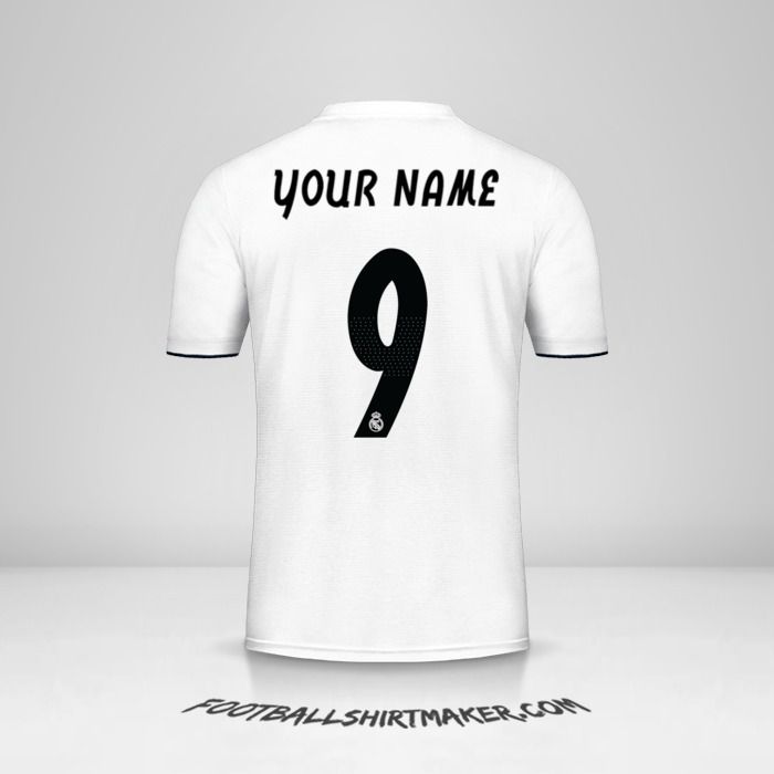Real Madrid CF 2018/19 Cup jersey number 9 your name