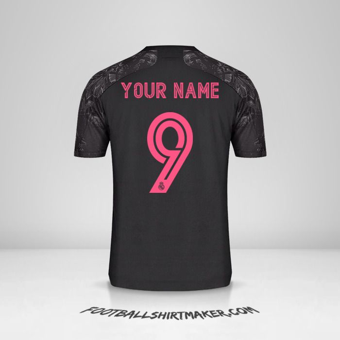 Real Madrid CF 2020/21 Cup III jersey number 9 your name