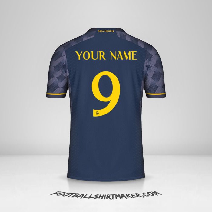 Real Madrid CF 2023/2024 Cup II jersey number 9 your name
