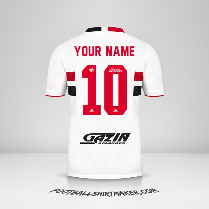 Sao Paulo FC 2021 jersey number 10 your name