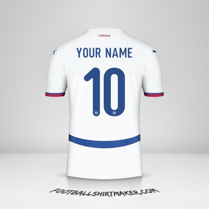 Serbia 2024 II jersey number 10 your name