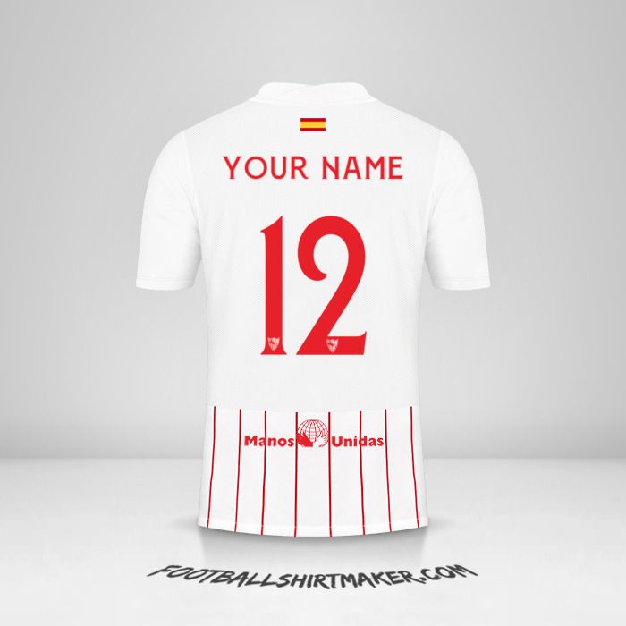 Sevilla FC 2021/22 Cup jersey number 12 your name
