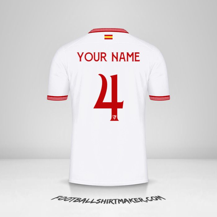 Sevilla FC 2023/2024 Cup jersey number 4 your name