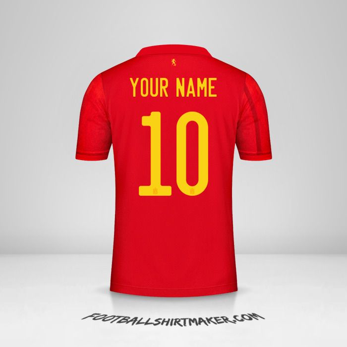 Spain 2020/2021 jersey number 10 your name