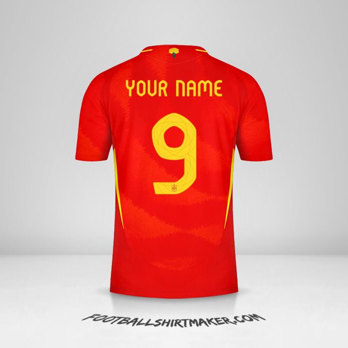 Spain 2024 jersey number 9 your name
