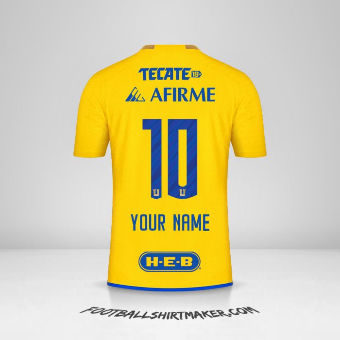 Tigres UANL 2023/2024 jersey number 10 your name