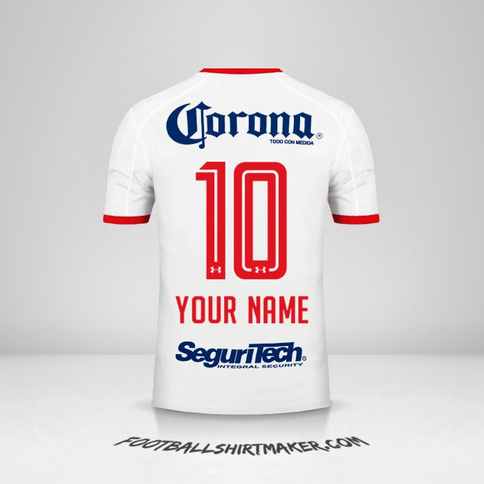 Toluca FC 2017/18 II jersey number 10 your name