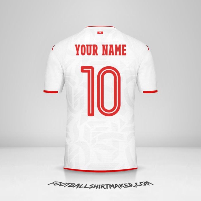 Tunisia 2022 II jersey number 10 your name